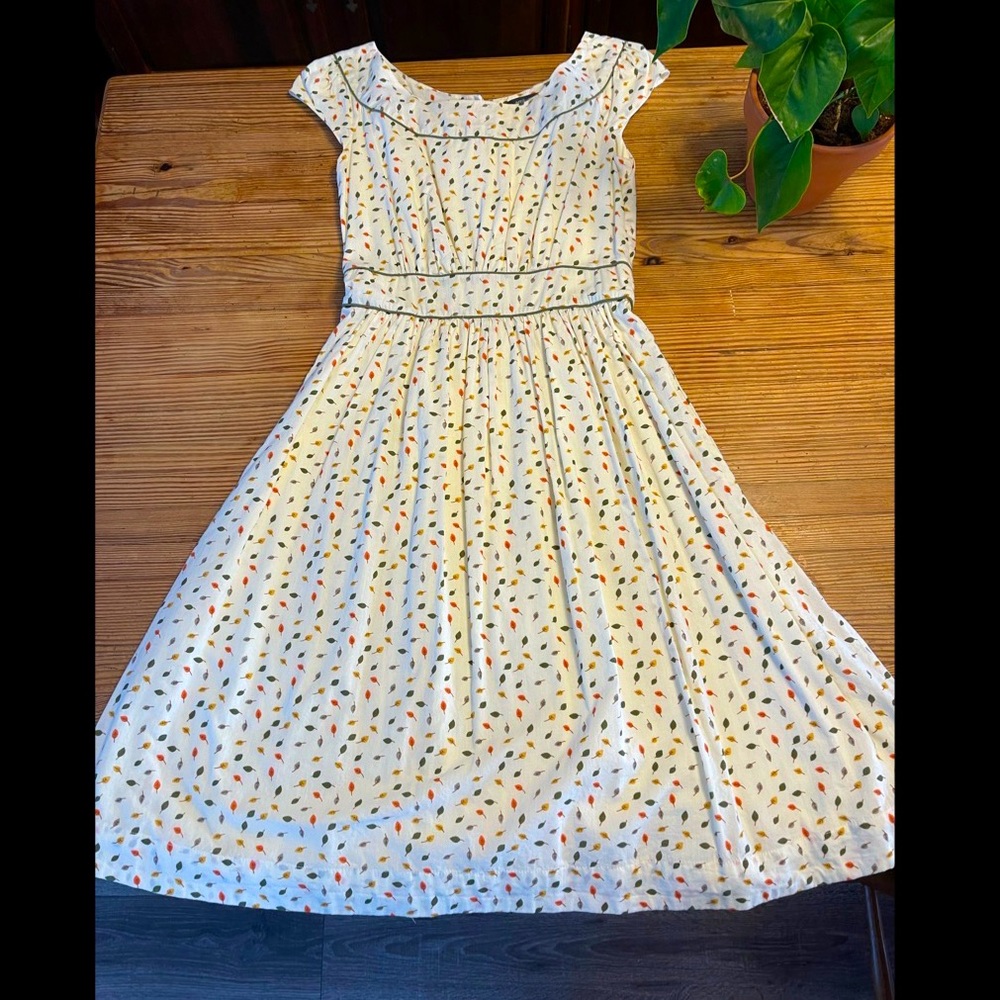 Emily and Fin Autumn leaves dress